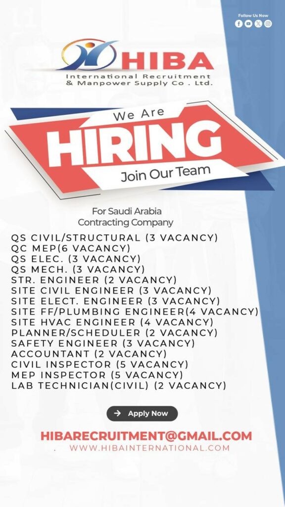 Engineering's In Jobs_Vacancies At KSA